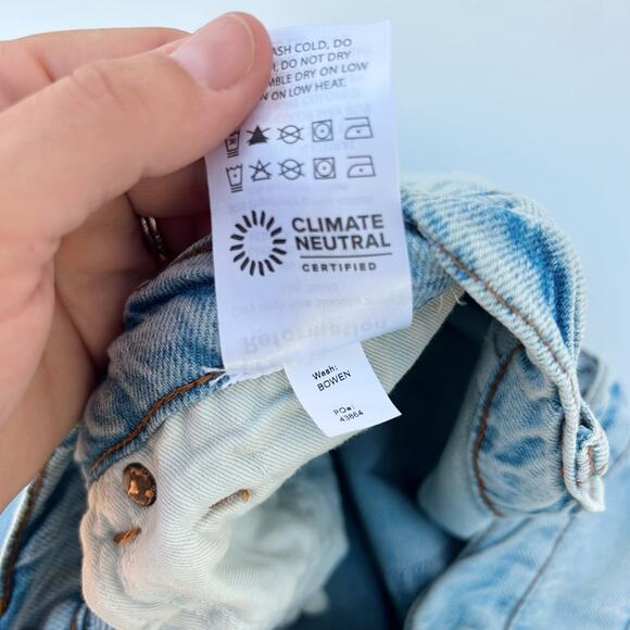 Reformation Jeans Cary High Rise Slouchy Wide Leg Jeans Light Bowen 31 Baggy - Picture 11 of 11